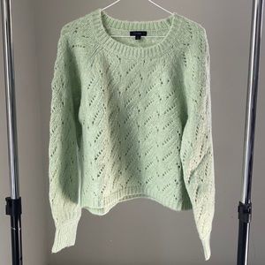 J. Crew Mint Green Knit Pullover Sweater, Large
